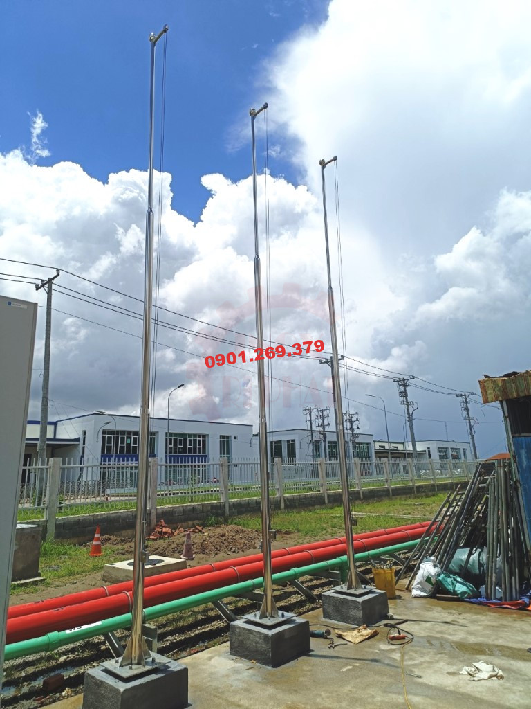 cột cờ inox 7m - inox ri phát